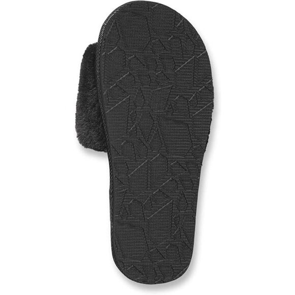 Volcom Girl's Lived in Lounge Slide Slipper Black Zebra Stripes size 5 Big Kid - Picture 4 of 8